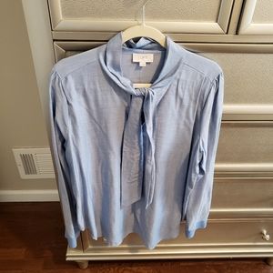 Blue chambray dress shirt